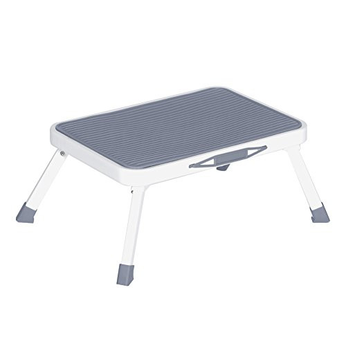 Folding Step Stool for Adults Seniors,Metal Portable Rv Bathroom Bed Medical Foot Stool with Non Slip Rubber Platform,7" Small One Stepping Stool,330 Pound Capacity Folding Step Stool for Adults Seniors,Metal Portable Rv Bathroom Bed Medical Foot Stool with Non Slip Rubber Platform,7" Small One Stepping Stool,330 Pound Capacity
