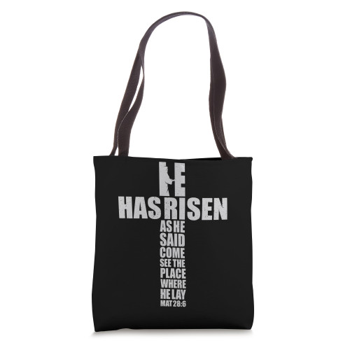 Jesus Christ Has Risen - Matthew 28:6 Easter Tote Bag