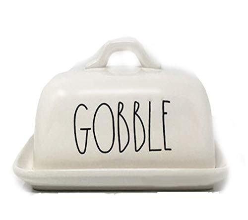 Rae Dunn by Magenta GOBBLE Butter Dish Holiday Thanksgiving Gift