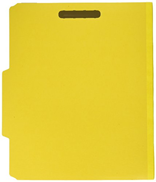 Smead 100% Recycled Pressboard Classification Folder, 2 Dividers, 2" Expansion, Letter, Assorted Colors, 5 per Pack (14049)