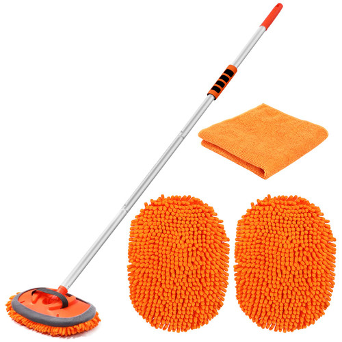 Lsyomne 62'' Car Wash Brush with Long Handle Car Wash Mop Mitt Chenille Microfiber Car Washing Brush Cleaning Kits Car Care Kits with Replacement Head, Microfiber Towels for Cars RV Truck Boat Lsyomne 62'' Car Wash Brush with Long Handle Car Wash Mop Mitt Chenille Microfiber Car Washing Brush Cleaning Kits Car Care Kits with Replacement Head, Microfiber Towels for Cars RV Truck Boat