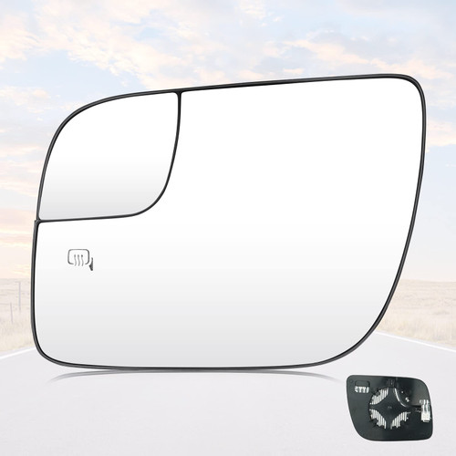 Youxmoto for 2011-2017 Ford Explorer Driver Left Heated Side View Mirror Glass, with Rear Holder, Replace BB5Z17K707M
