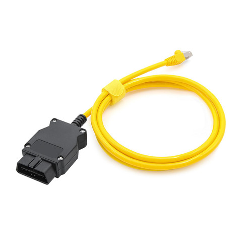 AMHTDOL Enet Cable Interface Cable OBD to Ethernet for Coding Diagnostics Scanner Tools,Compatible with E-SYS ICOM ISTA+ Bootmod3 Bimmercode F-Series Obd2,ENET Cable R45j 2M Length