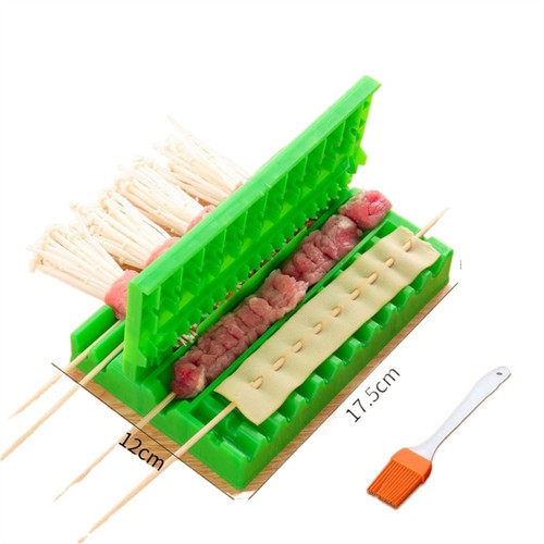 MKDSU String Artifact Multifunctional Barbecue Skewer Artifact Wear Food String to Make Barbecue Tool (Color : Green)