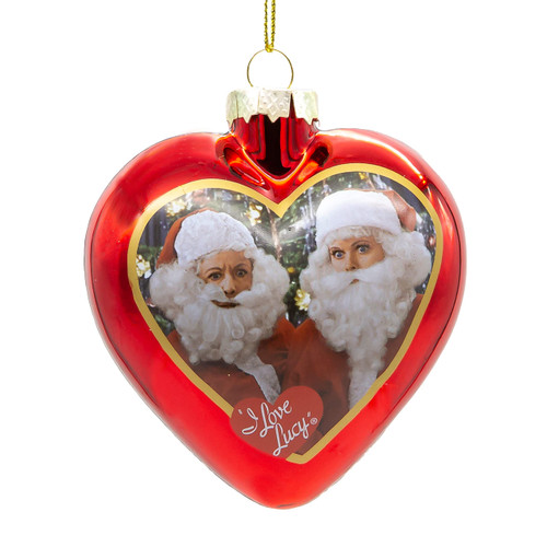 Kurt Adler 3.25-Inch Glass Lucy Heart Ornament