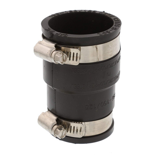 Aqua Plumb 6569100 1 1/2' x 1 1/4' Rubber Coupling
