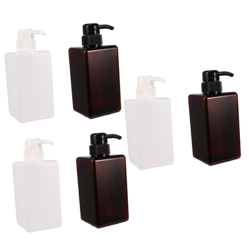 Cabilock 6 pcs Lotion Bottle Pump Travel Bottle refillable Pump Dispenser Travel Shampoo Bottles Travel Lotion Liquid Dispenser Makeup Bottle handwashing Fluid Plastic Empty Pump