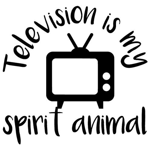 Car Sticker is My Spirit Animal Tv Funny Movie Car Window Decal Sticker White 7 Inch