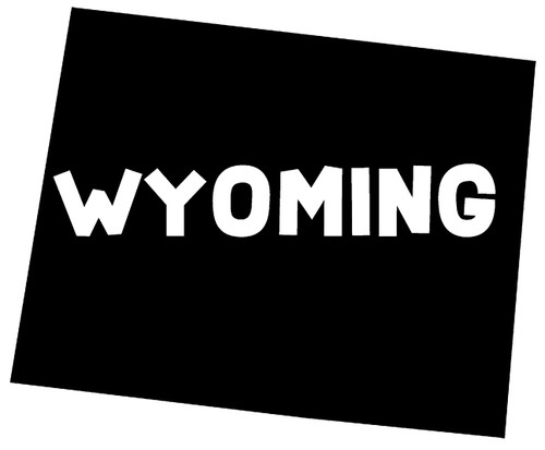 Car Sticker Wyoming Home Hometown United States Love Car Window Decal Sticker White 7 Inch