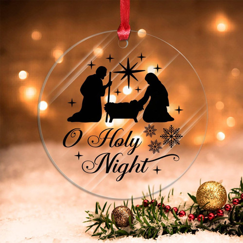 Swavecat Christmas Ornament O Holy Night Ornaments for Christmas Tree Bible Verse Nativity Scene Christmas Decorations Gift 3in Acrylic Ornament Holidays Decoration to Mom Family Swavecat Christmas Ornament O Holy Night Ornaments for Christmas Tree Bible Verse Nativity Scene Christmas Decorations Gift 3in Acrylic Ornament Holidays Decoration to Mom Family