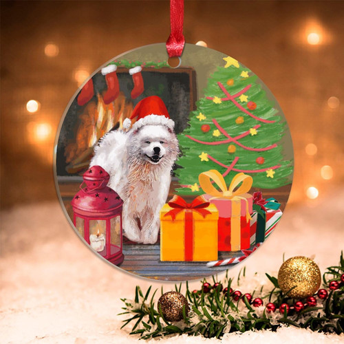 Swavecat Christmas Ornament Xmas Tree and Christmas Fireplace Novelty Acrylic Ornaments Xmas Gift Dog with Santa Hat Christmas Ornaments for Kids New Year Gift Xmas Tree Decorations Swavecat Christmas Ornament Xmas Tree and Christmas Fireplace Novelty Acrylic Ornaments Xmas Gift Dog with Santa Hat Christmas Ornaments for Kids New Year Gift Xmas Tree Decorations