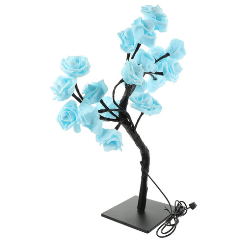 Abaodam Rose Tree Lights Bedroom Table Lamp Nightstand Light Lighted Rose Tree Flower Rose Lamp Nursery Flower Lamp Rose Table Lamps Bonsai Tree Light Led Decor Artificial Tree PVC Unique