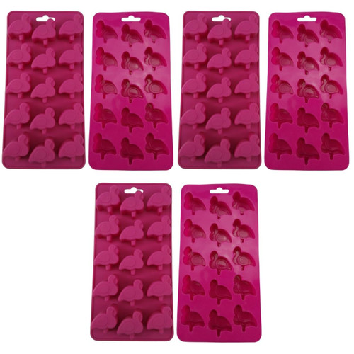SEWACC 6 Pcs Aloha Party Silicone Molds Resin Molds Silicone Large Flamingo Silicone Molds Silicone Candy Molds Silicone Fondant Molds Cookie Tray Diy Soap Mold Porous Chocolate Mold
