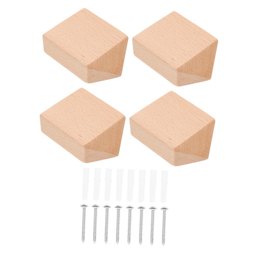 Cabilock 1 Set Wooden Hook Towel Hook Wood Coat Hooks Storage Hangers Key Hooks Wall Key Hooks Utility Hook Wall Clothes Hangers Coat Hangers Wall-Mounted Hooks Ordinary Khaki Beech Car Key
