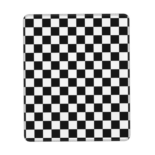 Black and White Checkered Mouse Pad Waterproof Non-Slip Rubber Base Mouse Mat Gaming Mousepads for Wireless Mouse, Computers, Laptop, Office 7 X 8.6 in