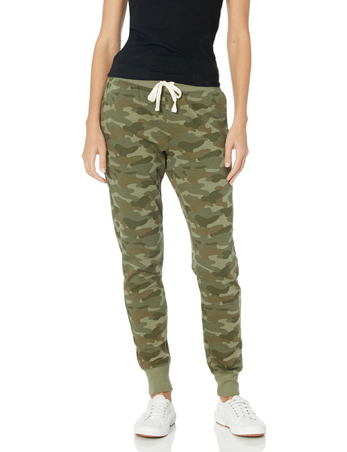 Amazon Essentials Women's Fleece Jogger Sweatpant (Available in Plus Size), Green Camo, X-Small