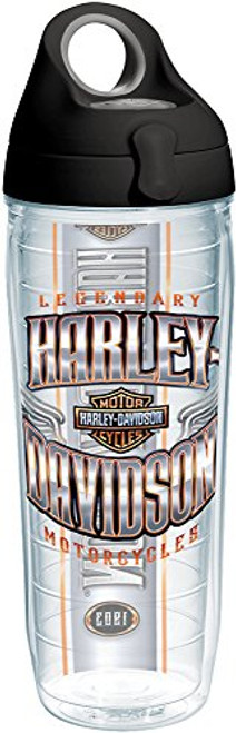 Tervis 1239161 Harley Davidson-Chrome Wing Logo Insulated Tumbler with Wrap and Black with Gray Lid, 24oz Water Bottle, Clear Tervis 1239161 Harley Davidson-Chrome Wing Logo Insulated Tumbler with Wrap and Black with Gray Lid, 24oz Water Bottle, Clear