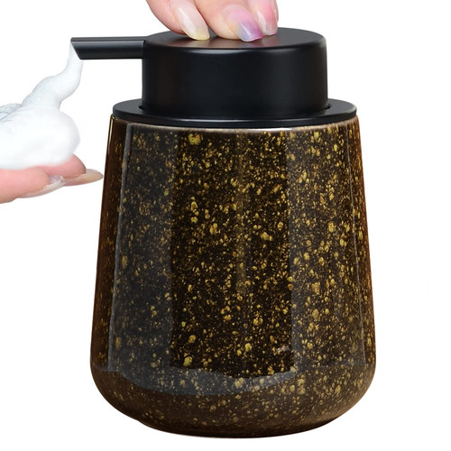Bosilunlife Ceramic Foaming Soap Dispenser - 12Oz Brown Foam Hand Soap Dispenser Bathroom Countertop Soap Dispensers Kitchen Dish Soap Pump Dispenser Liquid Soap Dispenser for Bathroom Bosilunlife Ceramic Foaming Soap Dispenser - 12Oz Brown Foam Hand Soap Dispenser Bathroom Countertop Soap Dispensers Kitchen Dish Soap Pump Dispenser Liquid Soap Dispenser for Bathroom