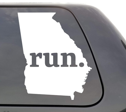 Georgia Run Decal - Georgia - GA Run Decal - State Running Decal - Car Decal - Laptop Decal - Window Decal - Vinyl Decal - Wall Window Door Car Truck