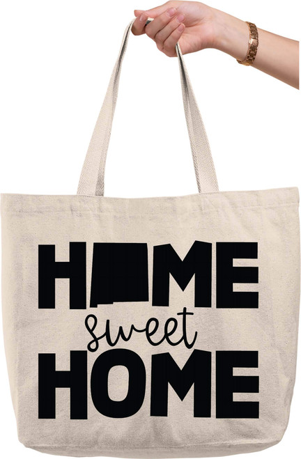 Bold Tote Bags Home sweet home New Mexico state native hometown love Natural Canvas Tote Bag funny gift