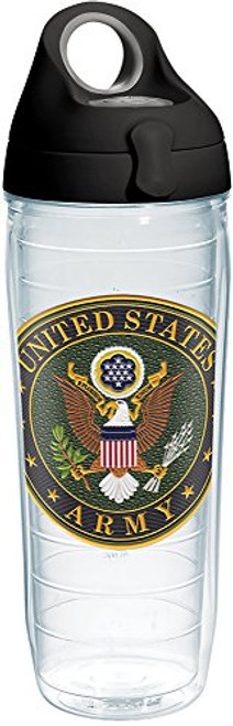 Tervis 1282389 Army Classic Seal Flex Tumbler with Emblem and Black with Gray Lid 24oz Water Bottle, Clear Tervis 1282389 Army Classic Seal Flex Tumbler with Emblem and Black with Gray Lid 24oz Water Bottle, Clear