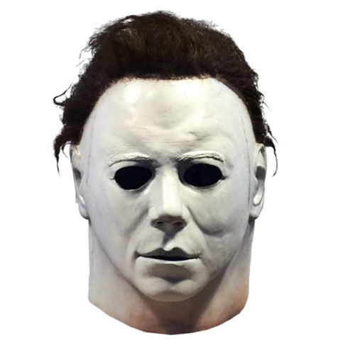 MILRCH Michael Myers mask 1978 Halloween Movie Latex mask, Realistic Horror mask Scary Cosplay mask. Whie (white)