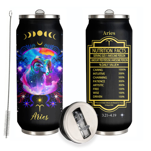 YOPIGOT Aries Constellation Tumbler Zodiac Stainless Steel Tumbler Men Women Astrology Fans Birthday Gifts Zodiac Tumbler With Straw Lid Coffee Mugs Car Cup - 17 Oz YOPIGOT Aries Constellation Tumbler Zodiac Stainless Steel Tumbler Men Women Astrology Fans Birthday Gifts Zodiac Tumbler With Straw Lid Coffee Mugs Car Cup - 17 Oz