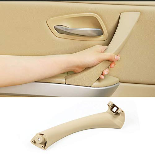 Jaronx Left Side Door Pull Handle for BMW 3 Series E90/E91, Left Rear Door Handle Inner Part Door Support Bracket Door Panel Handle (Fits:BMW 323 325 328 330 335 2004-2012)(Beige)
