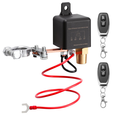 Remote Battery Disconnect Switch, 200A DC 12v Remote Control Switch Anti-Theft Prevent Battery Drain, Kill Switch for Car?Truck, RV (with Copper Head)