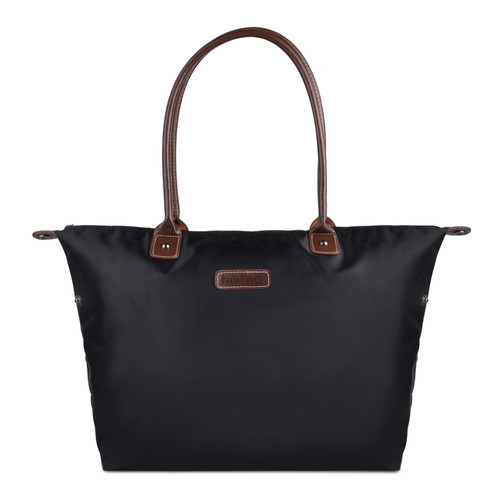 NOTAG Nylon Tote Bags for Women Waterproof Tote Purses Large Work Tote Handbags Shopping Shoulder Handbag(Black1)