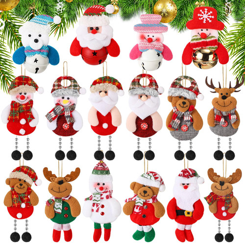 Skylety 16 Pcs Christmas Tree Decorations Plush Santa Claus Bear Christmas Tree Pendants Elk Snowman Bell Hanging Christmas Plush Doll Ornaments for Xmas Home Indoor Festival Season Party Decor Gift Skylety 16 Pcs Christmas Tree Decorations Plush Santa Claus Bear Christmas Tree Pendants Elk Snowman Bell Hanging Christmas Plush Doll Ornaments for Xmas Home Indoor Festival Season Party Decor Gift