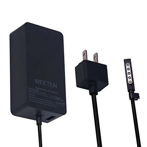 WEETEN 48W 12V 3.6A Surface Power Supply Adapter Compatible with Microsoft Surface Pro/Pro 2 and Surface RT Surface 2 Windows 8 Tablet Laptop AC Charger Replacement Cord, USB Port 5V 1A for Phone WEETEN 48W 12V 3.6A Surface Power Supply Adapter Compatible with Microsoft Surface Pro/Pro 2 and Surface RT Surface 2 Windows 8 Tablet Laptop AC Charger Replacement Cord, USB Port 5V 1A for Phone