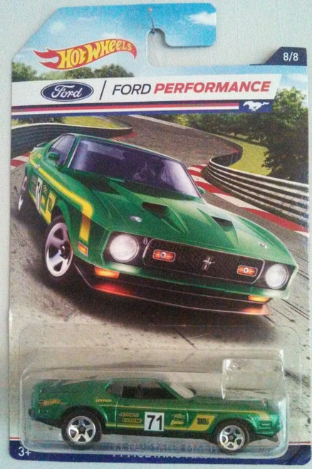 HOT WHEELS 71 MUSTANG MACH 1 FORD PERFORMANCE 8/8 GREEN RARE CAR