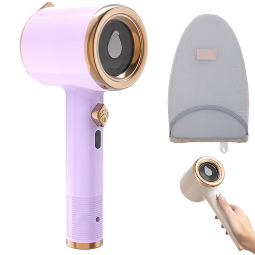 LAIKADI Portable Mini Ironing Machine, Travel Mini Steam Iron, Handheld Garment Steamer, Fast Preheating Steam Dry Ironing (Purple) LAIKADI Portable Mini Ironing Machine, Travel Mini Steam Iron, Handheld Garment Steamer, Fast Preheating Steam Dry Ironing (Purple)