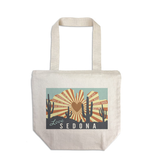 Lantern Press Sedona, Arizona, Cathedral Rock and Cactus (100% Cotton Canvas Reusable Tote Bag) Lantern Press Sedona, Arizona, Cathedral Rock and Cactus (100% Cotton Canvas Reusable Tote Bag)