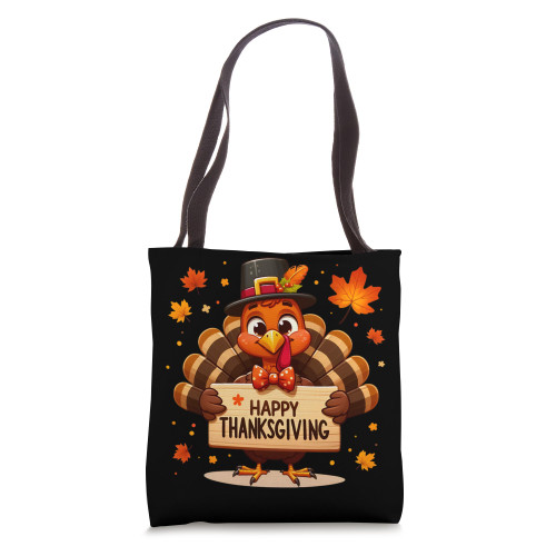 Turkey's Autumnal Greetings autumn celebration Thanksgiving Tote Bag