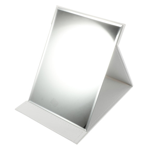 ULDIGI Desk Beauty Mirror Vanity Mirror with Stand Rectangle Foldable Mirror Vanity Mirror with Desktop Standing Makeup Vanity Mirror Makeup Mirror Dressing Table Fashion Glass Miss White