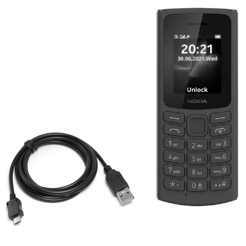 BoxWave Cable Compatible with Nokia 105 4G (2023) - DirectSync Cable, Durable Charge and Sync Cable