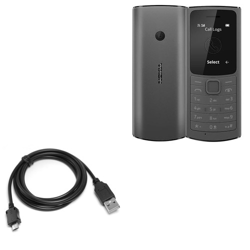 BoxWave Cable Compatible with Nokia 110 4G (2023) - DirectSync Cable, Durable Charge and Sync Cable