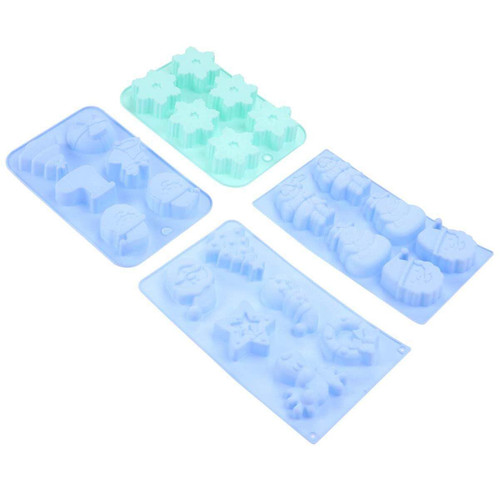 BESTOYARD 4 Pcs soap silicone molds silicone soap molds candy molds chocolate silicone molds silicone molds for chocolate silicone candy mold Silicone Candy Moulds elder Christmas cake mold