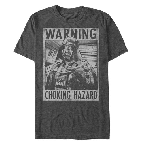 Star Wars Men's Choke Warning T-Shirt, Charcoal Heather, 3X-Large