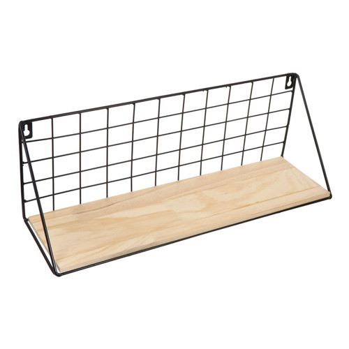Garneck 1Pc Wall Storage Rack Rustic Wooden Shelf Wood Hanging Shelves Wooden Wall Shelf Farmhouse Wall Shelves Wall Mounted Shelves for Storage Home Wall Rack Iron Picture Wall-Mounted