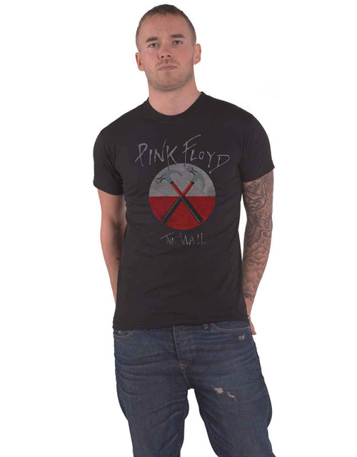 Pink Floyd Unisex Tee: The Wall Hammers Logo - Large - Black