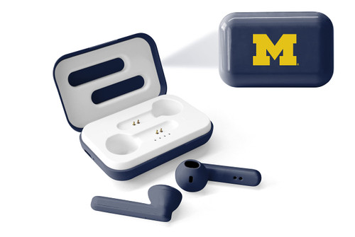 SOAR NCAA True Wireless Earbuds V.4, Michigan Wolverines