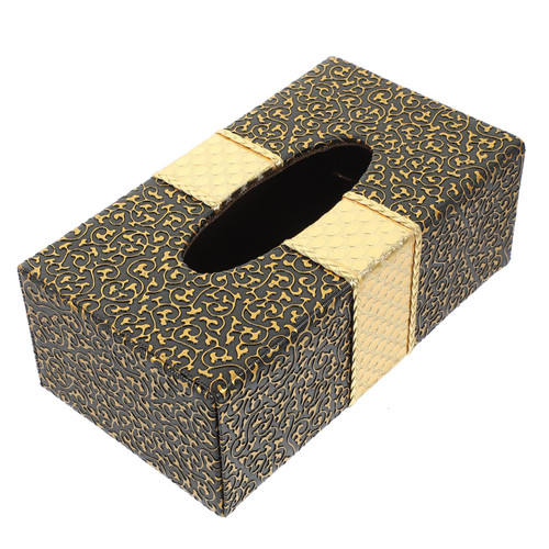Box High-Grade Paper Box Vintage Tissue Holder Rectangular Tissue Cover Tissue Dispenser Organizer Paper Desktop Dispenser Decor for car Napkin Holder Paper Towels Leather Delicate