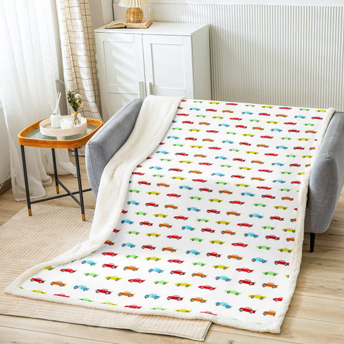 Feelyou Kids Car Fleece Throw Blanket Race Car Plush Blankets and Throws Boys Toddler Car Sherpa Fuzzy Blanket for Bed Sofa Couch 50"X60" Feelyou Kids Car Fleece Throw Blanket Race Car Plush Blankets and Throws Boys Toddler Car Sherpa Fuzzy Blanket for Bed Sofa Couch 50"X60"