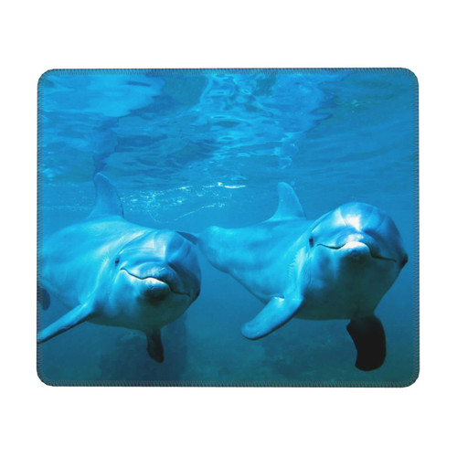 Mouse Pads for Wireless Mouse Animal Dolphin Printed Gaming Computer Mouse Mat Laptop Mousepad for Home Office Work