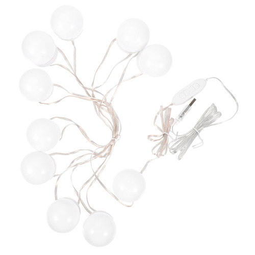 OSALADI 1 Set Makeup Mirror Fill Light Mirror Lights Stick on Mirror Bulb Lights Vanity Bulb Lights dimmable Mirror Lights LED Bulb Lights Make up Strip Light Dressing Table USB PC White