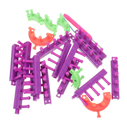 SEWACC 1 Set Mini Knitter Scarf Crochet Loom Knitter Mini Knitting Looms Yarn Weaving Sock Knitter Needle Circle Hat Knitter Sweater Knitter Plastic Wooden Circular Knitting Machine