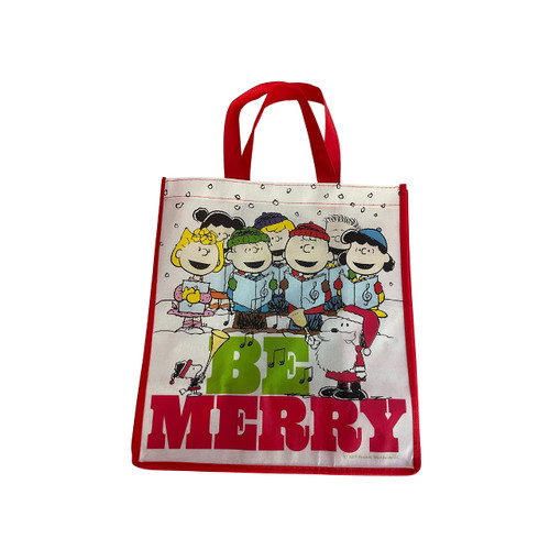 The Peanuts Charlie Brown and Snoopy Christmas Large Reusable Tote Bag